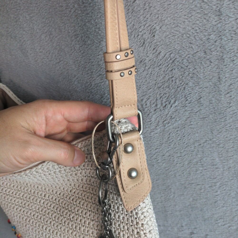 NWOT The Sak Sequoia Hobo Handbag Crochet Multi Beaded Boho Shoulder Bag Charms - Picture 8 of 10